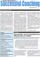 Successful Coaching features articles from Speed Coach Phil Campbell